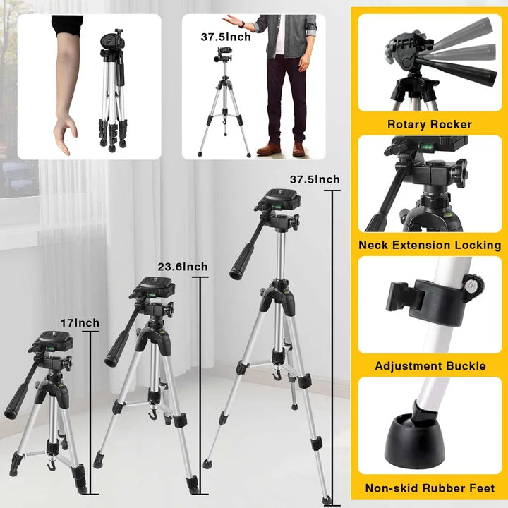 Alloyman 4x360° Green Laser Level Kit with Tripod