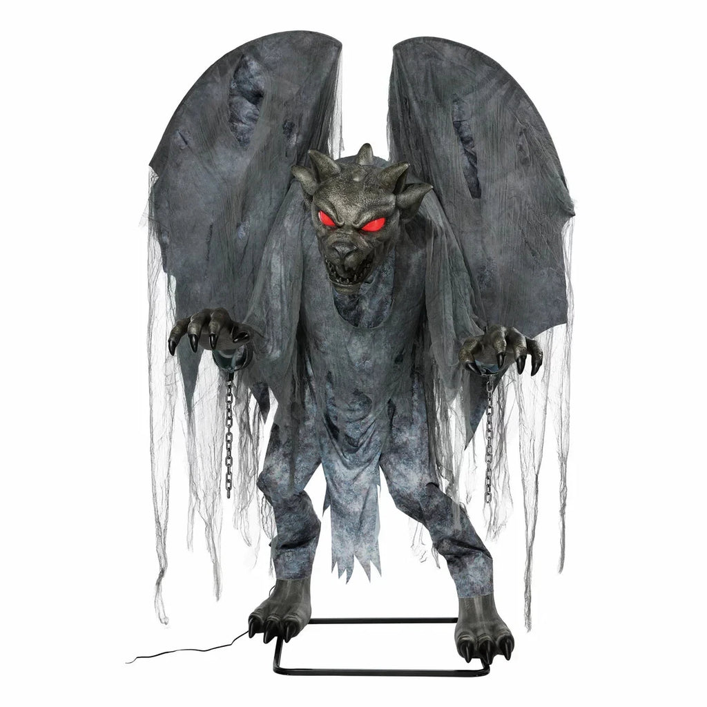 Halloween 7.5ft (2.3m) Animated Gargoyle With Lights & Sounds