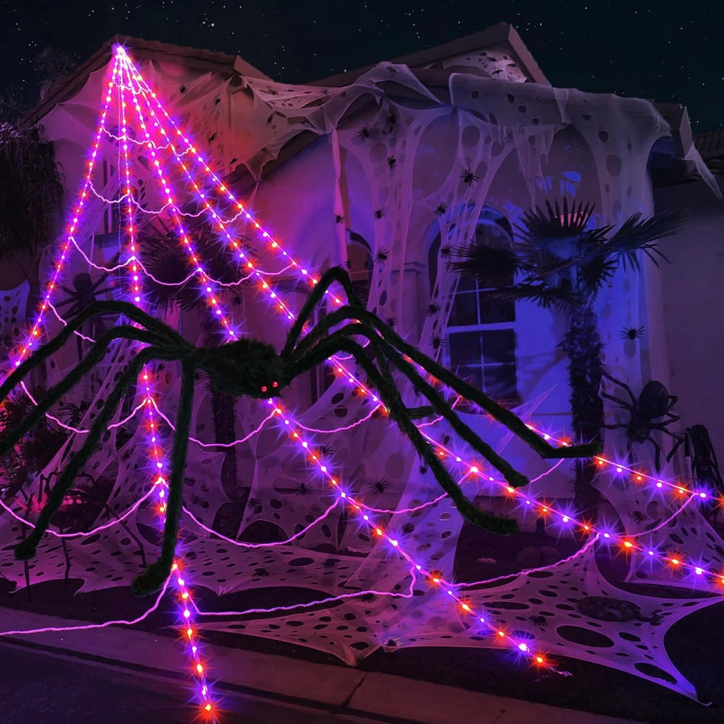 It's free to sell on eBay Excludes Vehicles and business sellers Sell one like this Sell something else  Share Halloween 200cm Giant Spider + 5M LED Spider Web Outdoor Garden Decoration Set